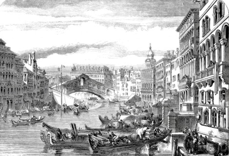 Canale Grande with the Rialto Bridge.