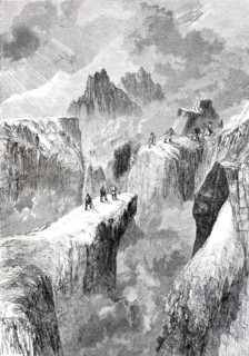 Mountaineers on Mont Blanc.