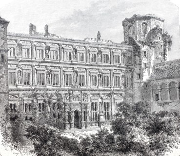 The facade of the Otto-Heinrich-Haus in Heidelberg.