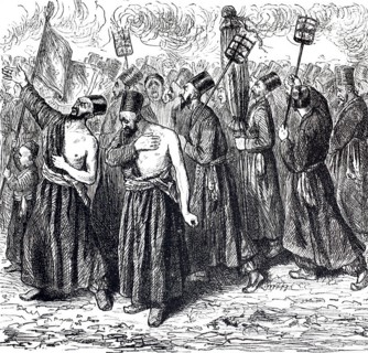 Scene from a Muharram procession.