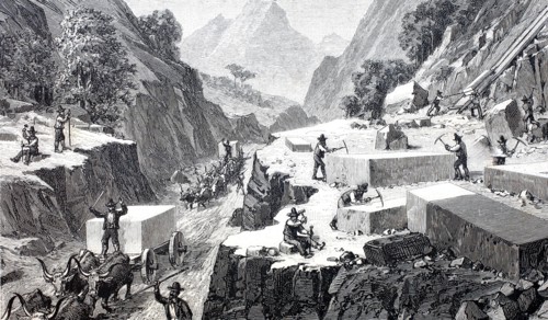 The marble quarries near Carrara.