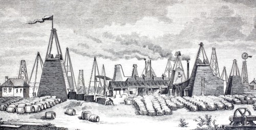 Petroleum wells in Oelheim.
