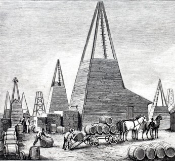 Petroleum wells in Oelheim.