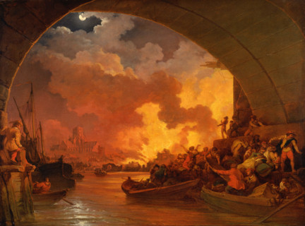 The Great Fire of London was a conflagration that destroyed four-fifths of the City of London