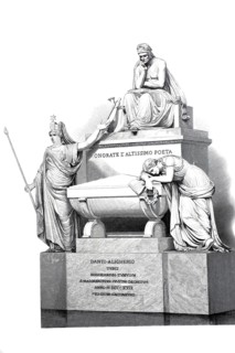 The tomb of Dante Aligherio in Santa Croce in Florence.