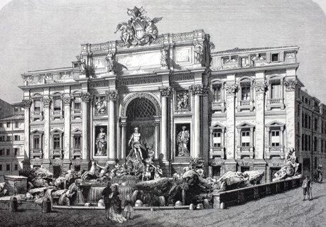 The Trevi Fountain.