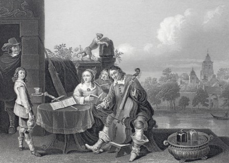 Teniers with his family with a cello.