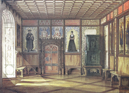 Luther Memorial Room in Veste Coburg in 1845. Coburg. Upper Franconia. Bavaria. Germany. Historical