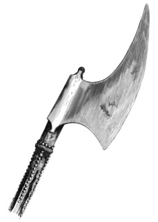 A ceremonial beheading axe from the 16th century. carried by the Master Gaoler of the Tower of