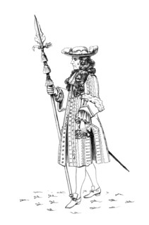 A gentleman pensioner. The Honourable Band of Gentlemen Pensioners. 1687. bodyguard of the British