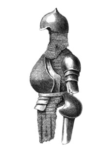 Spherical breastplate with backpiece. half-brassards. and chain. from the first half of the 16th