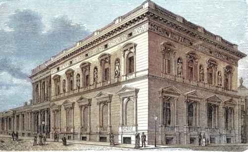 The Palais Borsig of Berlin. built by Lucae. around 1895. Germany. digitally restored reproduction