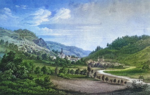 Muggendorf. climatic health resort. around 1850. Franconian Switzerland. Forchheim district. Upper