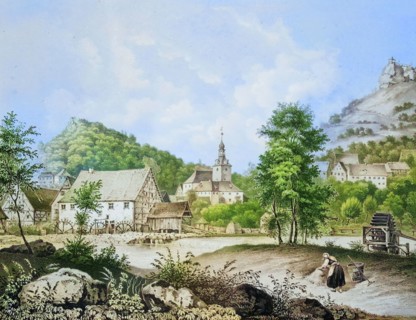 Muggendorf. climatic health resort. around 1850. Franconian Switzerland. Forchheim district. Upper
