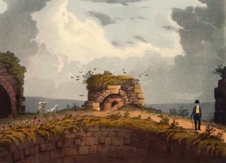 Kiln on the hill of Conisbrough Castle. a medieval fortress in Conisbrough. South Yorkshire.