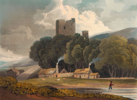 Thirlwall Castle. a 12th-century castle ruin near the village of Greenhead. about 32 km west of