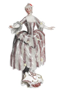 Costumes based on porcelain figurines in Germany and Austria. Rococo. Höchst and Frankenthal. 1760.