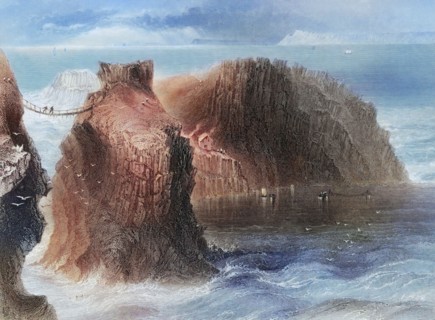 Carrick-A-Rede. County Antrim. Ireland. from The Scenery and Antiquities of Ireland. 1841. digital