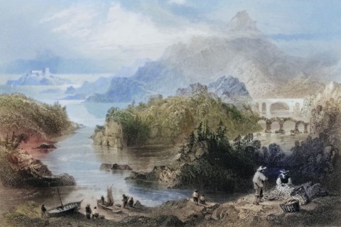 Cromwell's Bridge. Glengariff. County Cork. Ireland. from Scenery and Antiquities of Ireland. 1841.