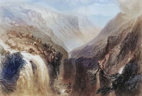 Head of Glenmalure. County Wicklow. Ireland. from The Landscape and Antiquities of Ireland. 1841.