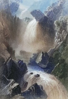 Head of the Devil's Glen. County Wicklow. Ireland. from The Scenery and Antiquities of Ireland.
