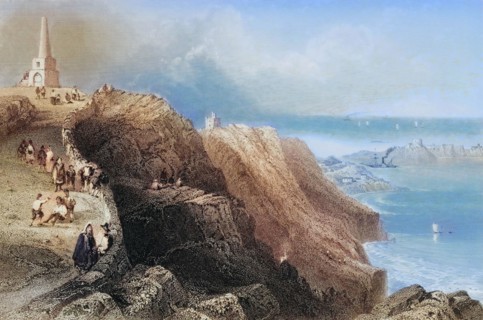 Killiney Hill. near Dublin. Ireland. from The Scenery and Antiquities of Ireland. 1841. digital