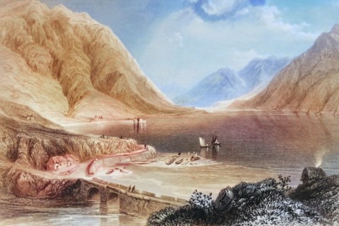 Leenane. Connemara. Ireland. from The Landscape and Antiquities of Ireland. 1841. digital