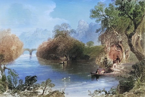 Old Weir Bridge. Killarney. County Kerry. Ireland. from The Scenery and Antiquities of Ireland.