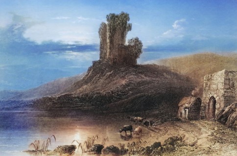 Remains of Kilcolman Castle. County Cork. Ireland. from the Scenery and Antiquities of Ireland.