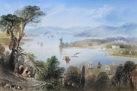 The Cork River. below the Glanmire Road. County Cork. Ireland. from Scenery and Antiquities of