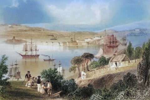 The Bay of Cork. from Admiralty Grand. County Cork. Ireland. from Scenery and Antiquities of