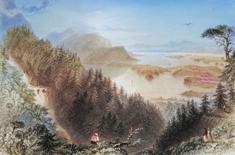 The Lower and Turk Lakes. from the Turk Waterfall. Killarney. County Kerry. Ireland. from The