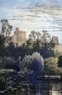 Windsor Castle is a medieval castle and royal residence in Windsor. 1800. Berkshire. England.