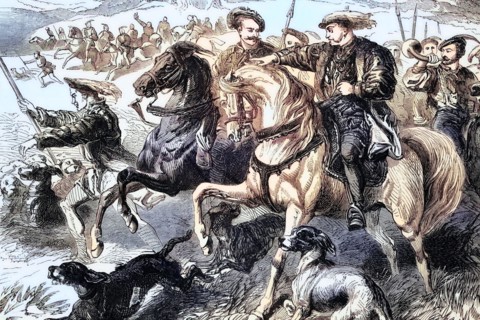 Henry VIII at a royal hunt in Epping Forest on 19 May 1936. The morning of Anne Boleyn's execution.