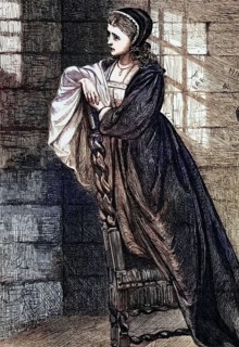 Lady Jane Grey watches her husband. Lord Guildford Dudley. a younger son of the Duke of