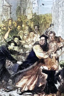 In 1640. a certain Jenny Geddes. a Scottish market trader in Edinburgh. threw her stool at the head