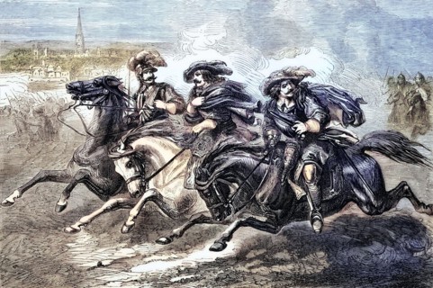 Cavaliers flee the Battle of Naseby. the pivotal battle of the First English Civil War. On June 14.