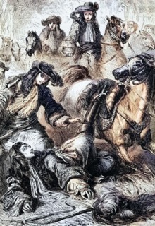 King William III was thrown from his horse in 1701 at Hampton Court. a royal palace in the London