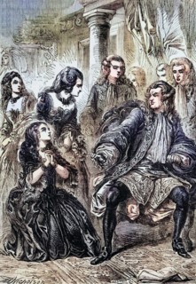 The Countess begs King George I for the life of her husband. James Radclyffe. 3rd Earl of