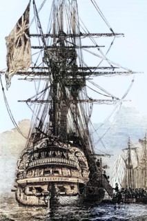 After his defeat at Waterloo and his escape to America. which was blocked by a blockade. Napoleon