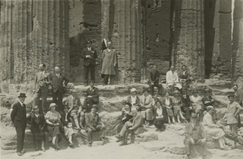 In front of the Temple of Concord in Agrigento.