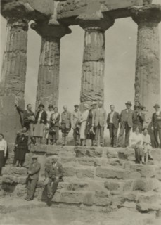At the Temple of the Dioscuri in Agrigento.