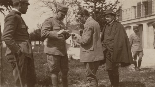 Touring Club Italiano Members together with officers of the First Army during the excursion to Venezia Tridentina in 1919.