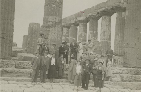 In front of the Temple of Juno in Agrigento. 
	
		1924