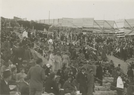 Members of the Touring Club Italiano  visinting the Greek Theatre of Syracuse. 1924