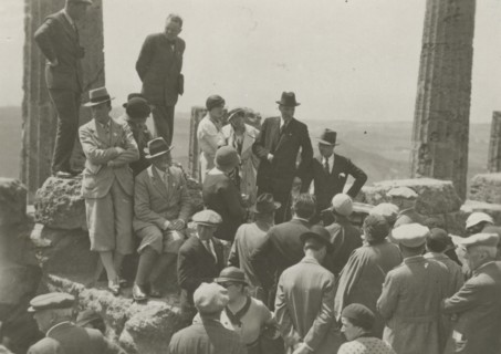 Group of Touring Club Members  at a temple. 1924