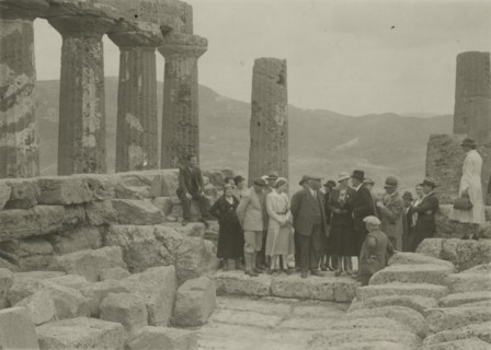 The Touring Club Members  in the Temple of Juno in Agrigento. 1924