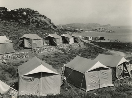 Touring Village in La Maddalena: the area reserved for tents. 1967