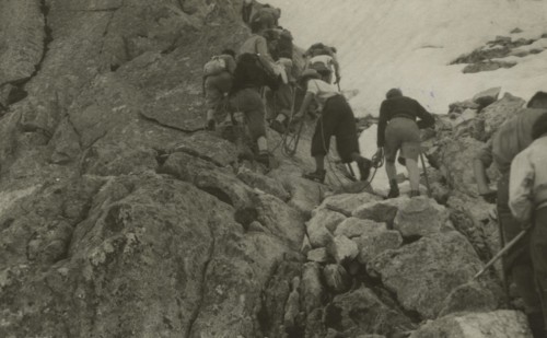 Hikers on the Adamello. 1936