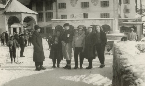 Participants in the winter group vacation in Val Formazza. 1949